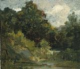 Edward Mitchell Bannister Canvas Paintings - Landscape (trees)